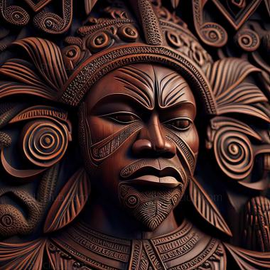 3D model Tadji in Papua New Guinea (STL)